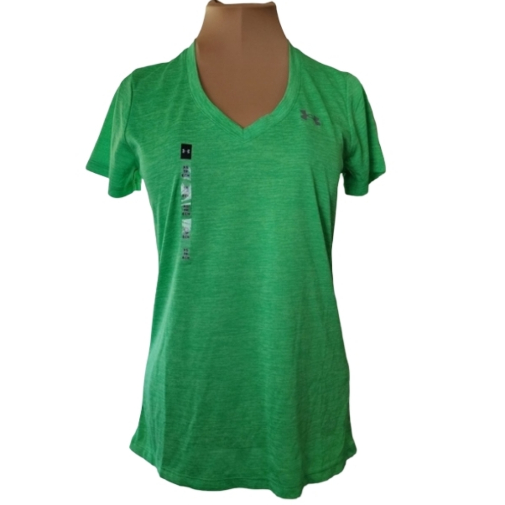 NWT Under Armour Heatgear Neon Green T-shirt Women's XS